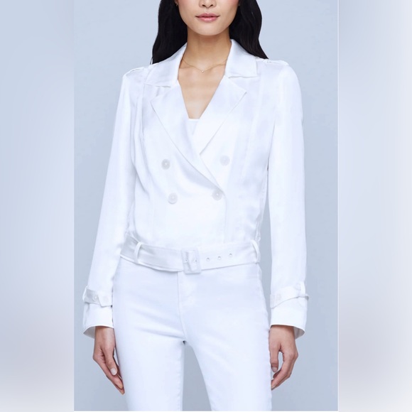 L'AGENCE ONYX JACKET, White, SZ XSmall, $520 - Picture 10 of 16